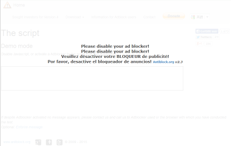 Anti Adblock Script デモページ Adblock Plusを使っている場合