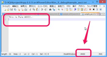Notepad++ ASCII